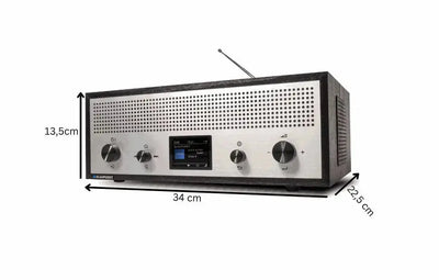Nostalgieradio mit DAB+ in Schwarz, Bluetooth, USB-Ladefunktion und Retro-Design von Blaupunkt