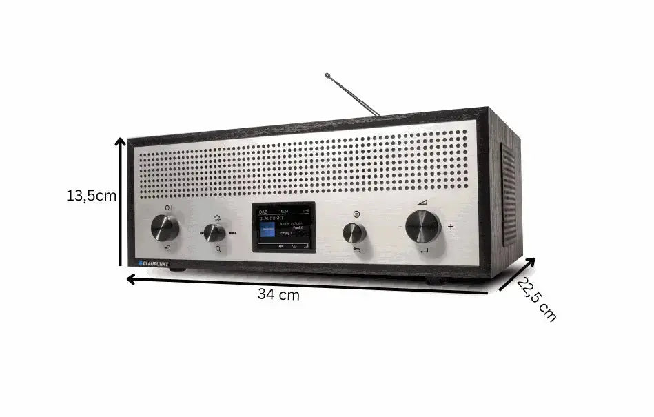 Nostalgieradio mit DAB+ in Schwarz, Bluetooth, USB-Ladefunktion und Retro-Design von Blaupunkt