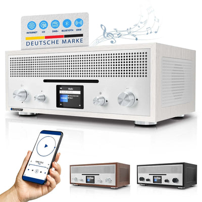 Nostalgie Internetradio mit CD | MILANO Weiß - Blaupunkt Audio Deutschland Radio Weiß