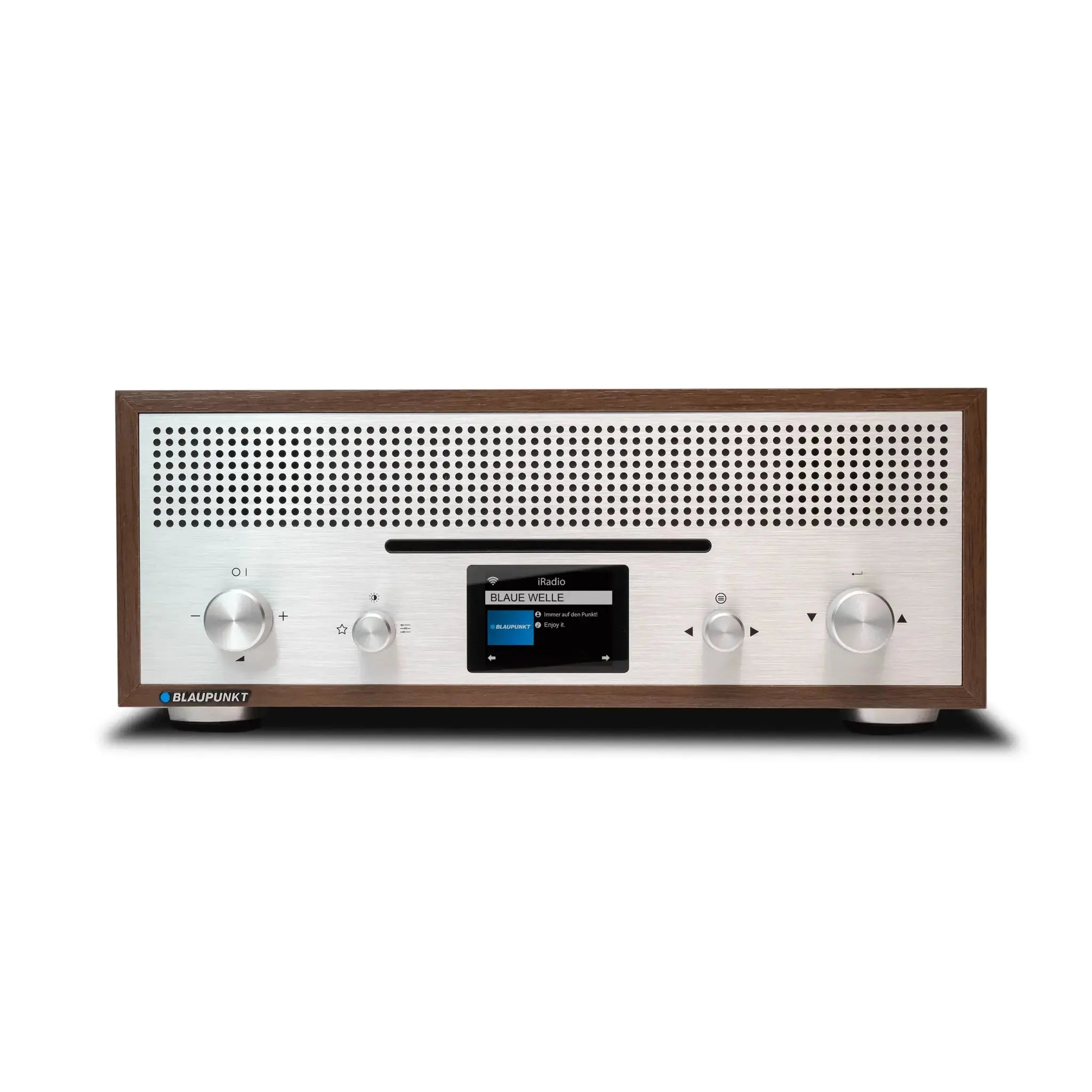 Blaupunkt MILANO Internetradio mit CD, Retro-Holzgehäuse Walnuss, Bluetooth, DAB+, WLAN und 2,4-Zoll Farbdisplay