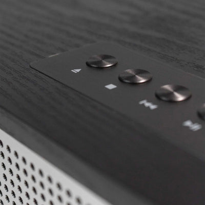 Blaupunkt MILANO schwarzes Internetradio mit CD-Slot und Retro-Holzgehäuse, Bluetooth, DAB+ und AUX-In