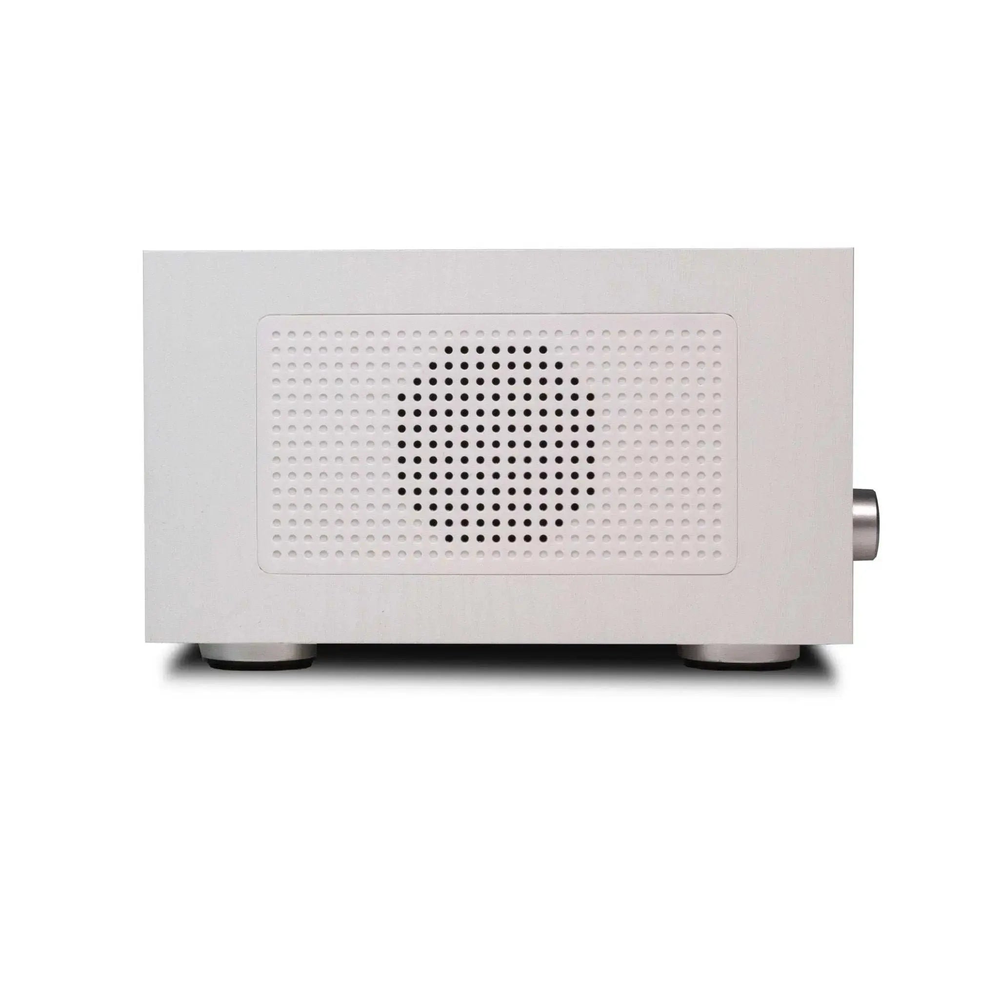 weißes Nostalgie Internetradio mit CD-Slot und Retro-Holzgehäuse, Blaupunkt MILANO Modell