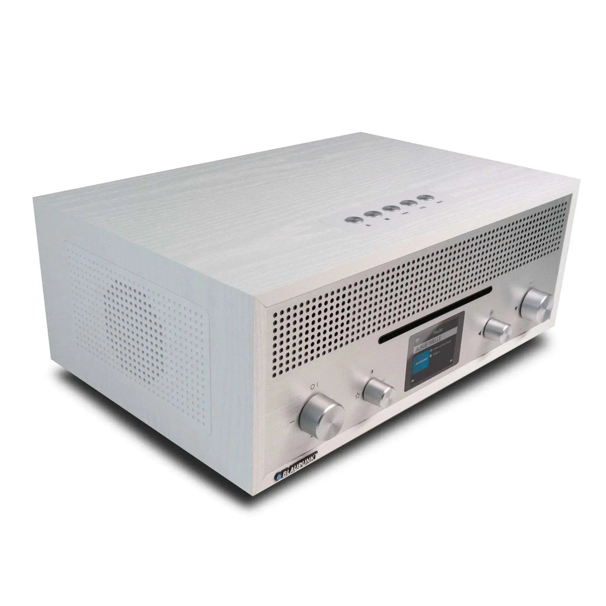 Weißes Nostalgie Internetradio Blaupunkt MILANO mit CD, Bluetooth, DAB+, WLAN und Retro-Design