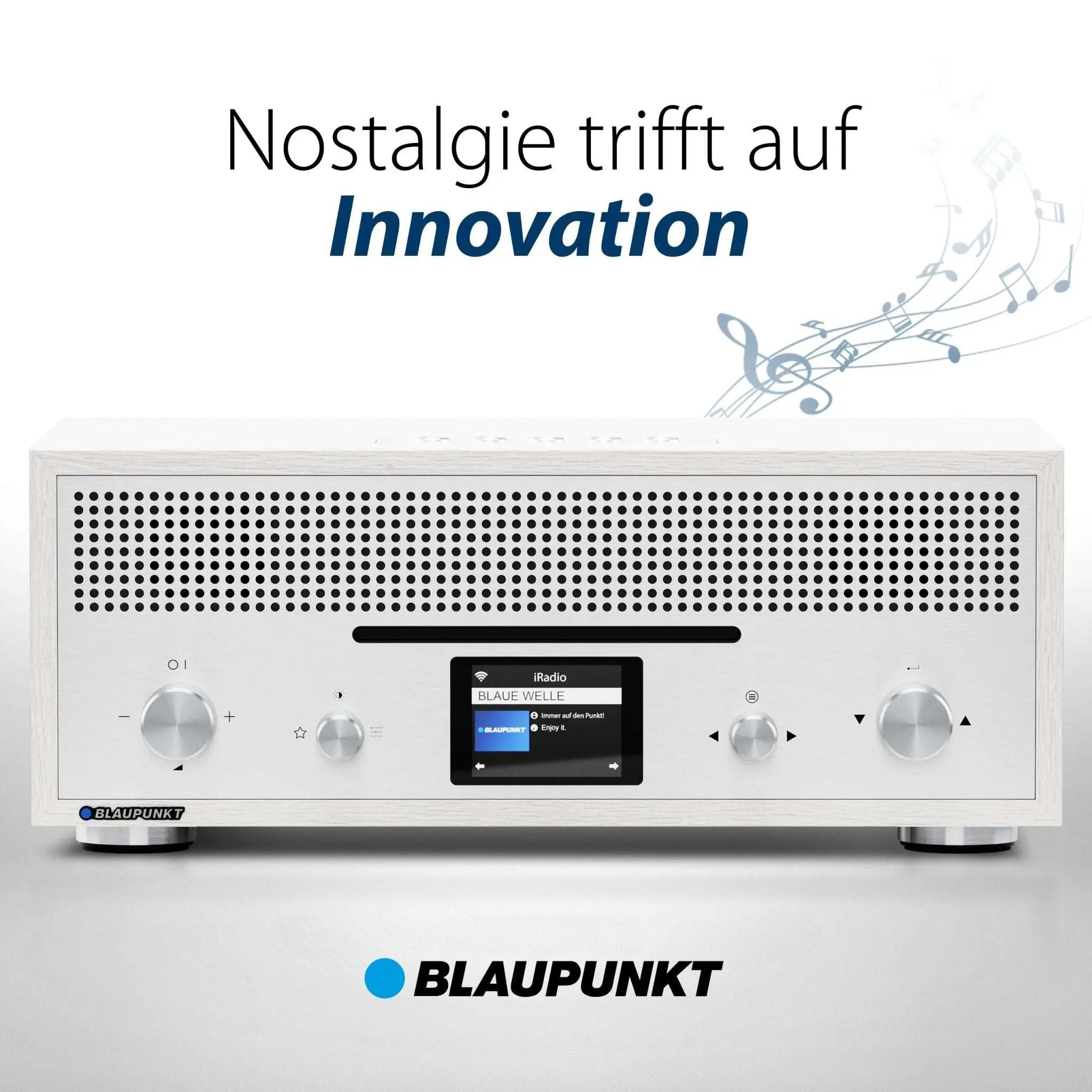 Nostalgie Internetradio mit CD | MILANO Weiß - Blaupunkt Audio Deutschland Radio Weiß