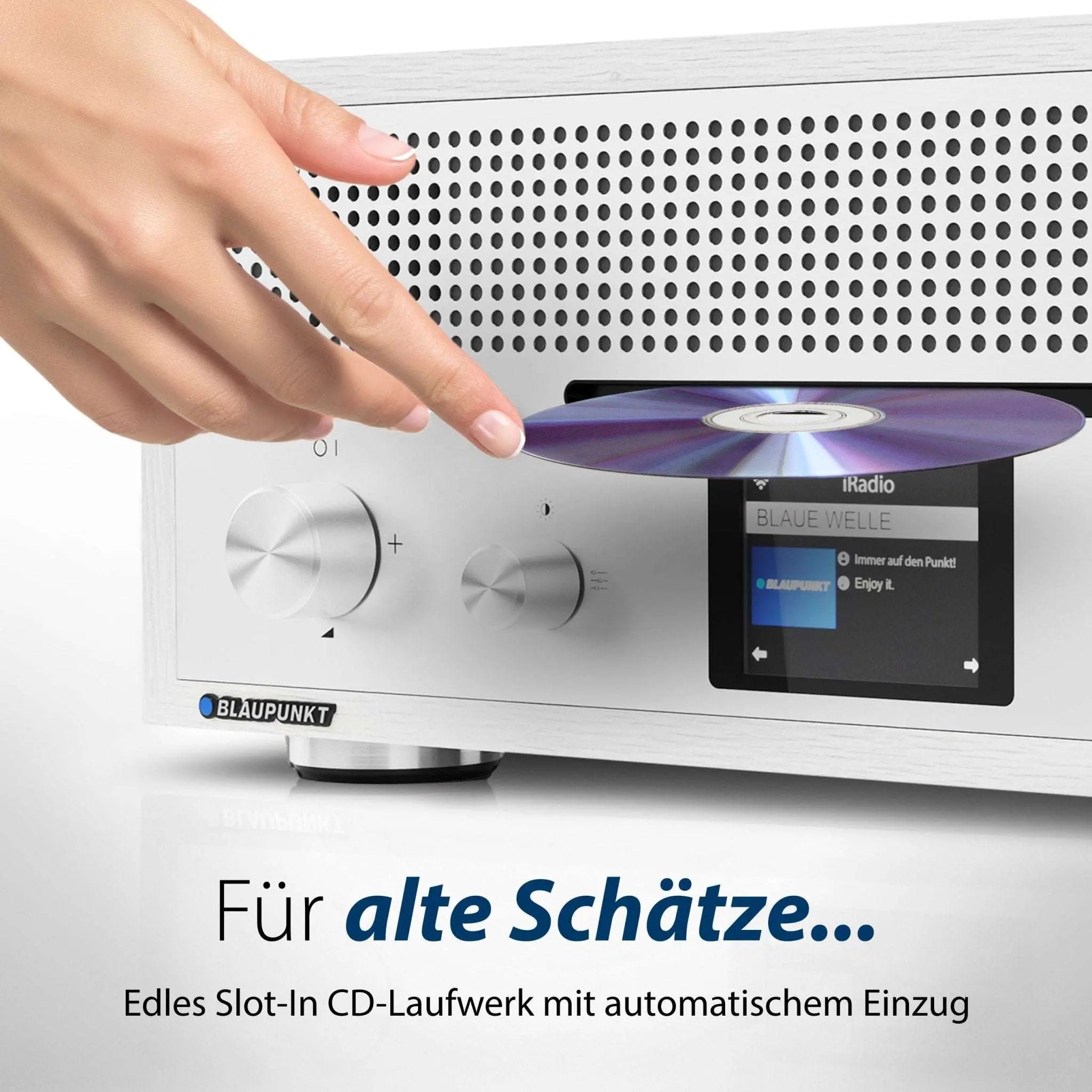 Nostalgie Internetradio mit CD | MILANO Weiß - Blaupunkt Audio Deutschland Radio Weiß