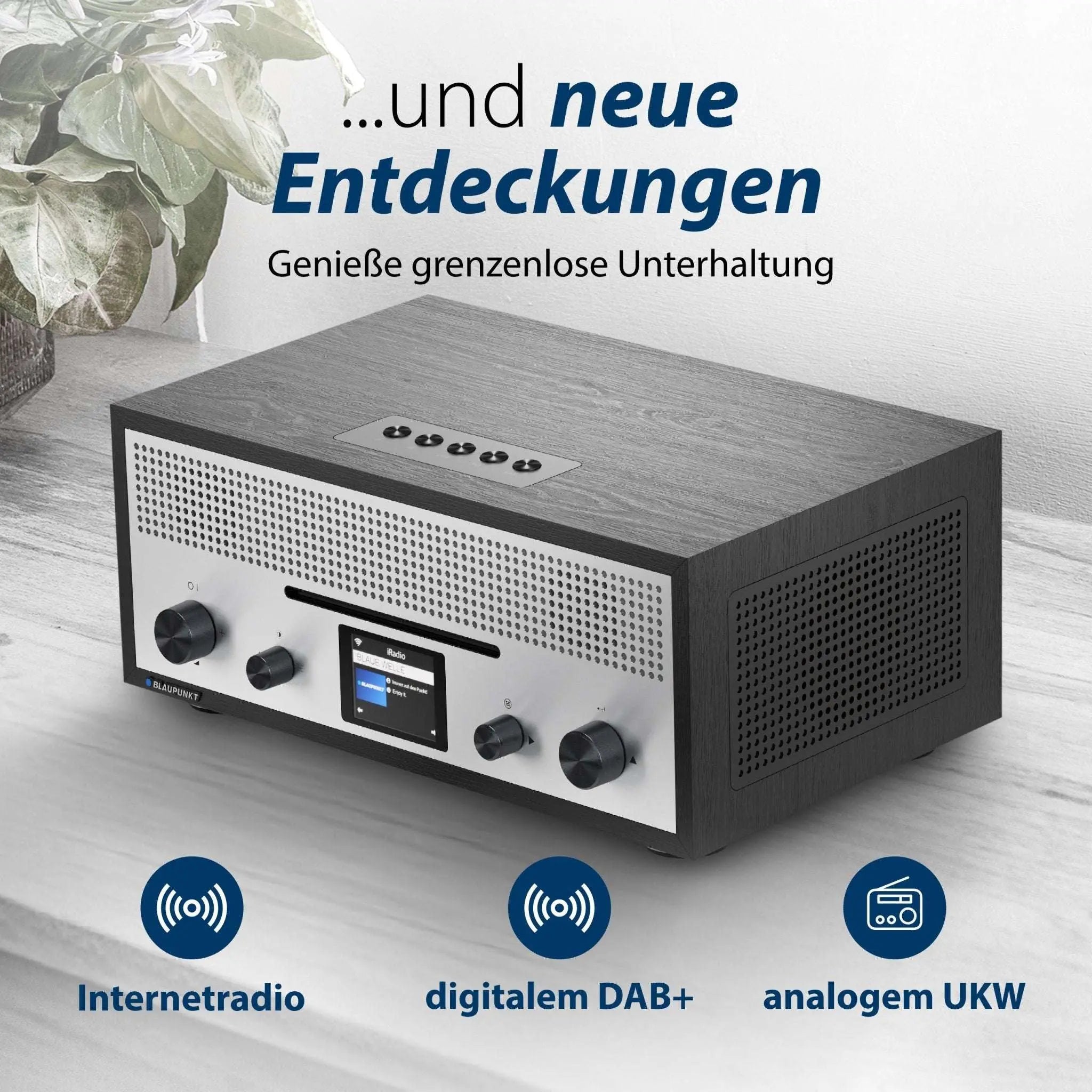 Nostalgie Internetradio mit CD | MILANO Schwarz - Blaupunkt Audio Deutschland Radio Schwarz