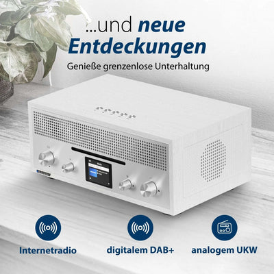 Nostalgie Internetradio mit CD | MILANO Weiß - Blaupunkt Audio Deutschland Radio Weiß