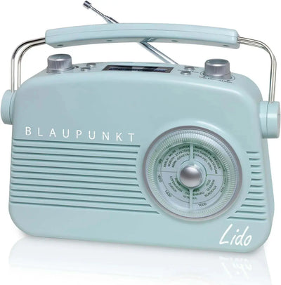 Blaupunkt LIDO VDR 10 Nostalgieradio mit DAB+ im Retro 50er-Jahre Design, Bluetooth 5.0, UKW, klarer Klang, LC-Display, Teleskopantenne, tragbar