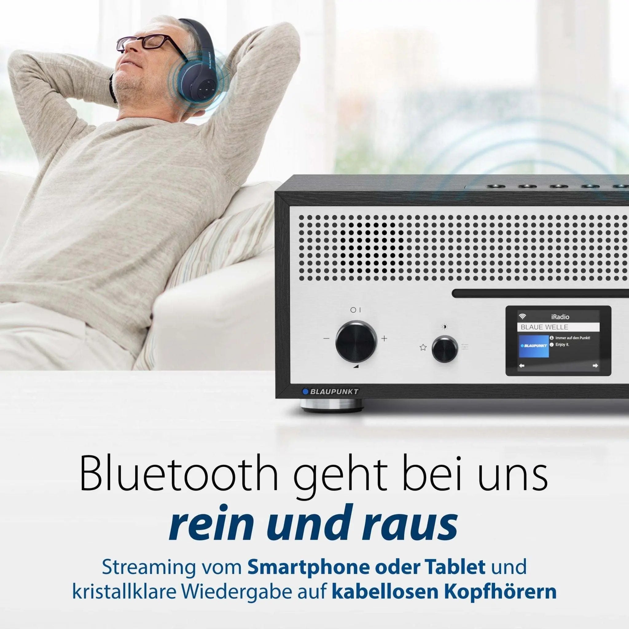 Nostalgie Internetradio mit CD | MILANO Schwarz - Blaupunkt Audio Deutschland Radio Schwarz