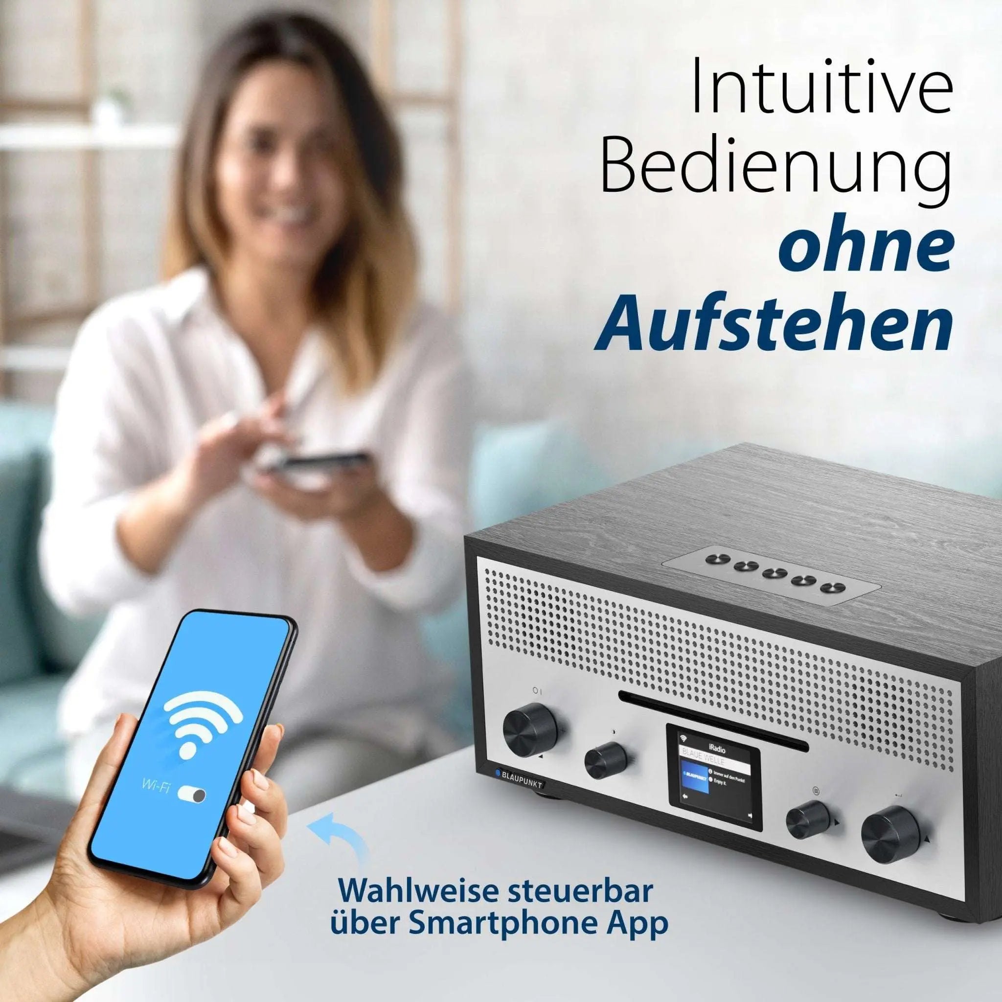 Nostalgie Internetradio mit CD | MILANO Schwarz - Blaupunkt Audio Deutschland Radio Schwarz