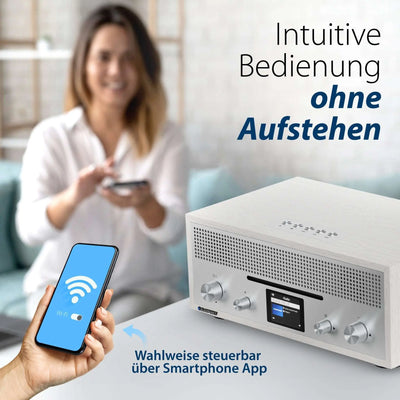 Nostalgie Internetradio mit CD | MILANO Weiß - Blaupunkt Audio Deutschland Radio Weiß