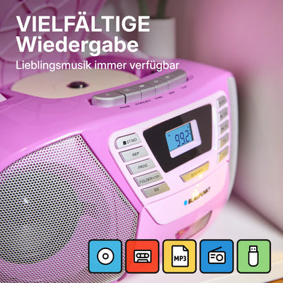 BOOMBOX MIT CD PLAYER FÜR KINDER | B 120 Violett | Blaupunkt   