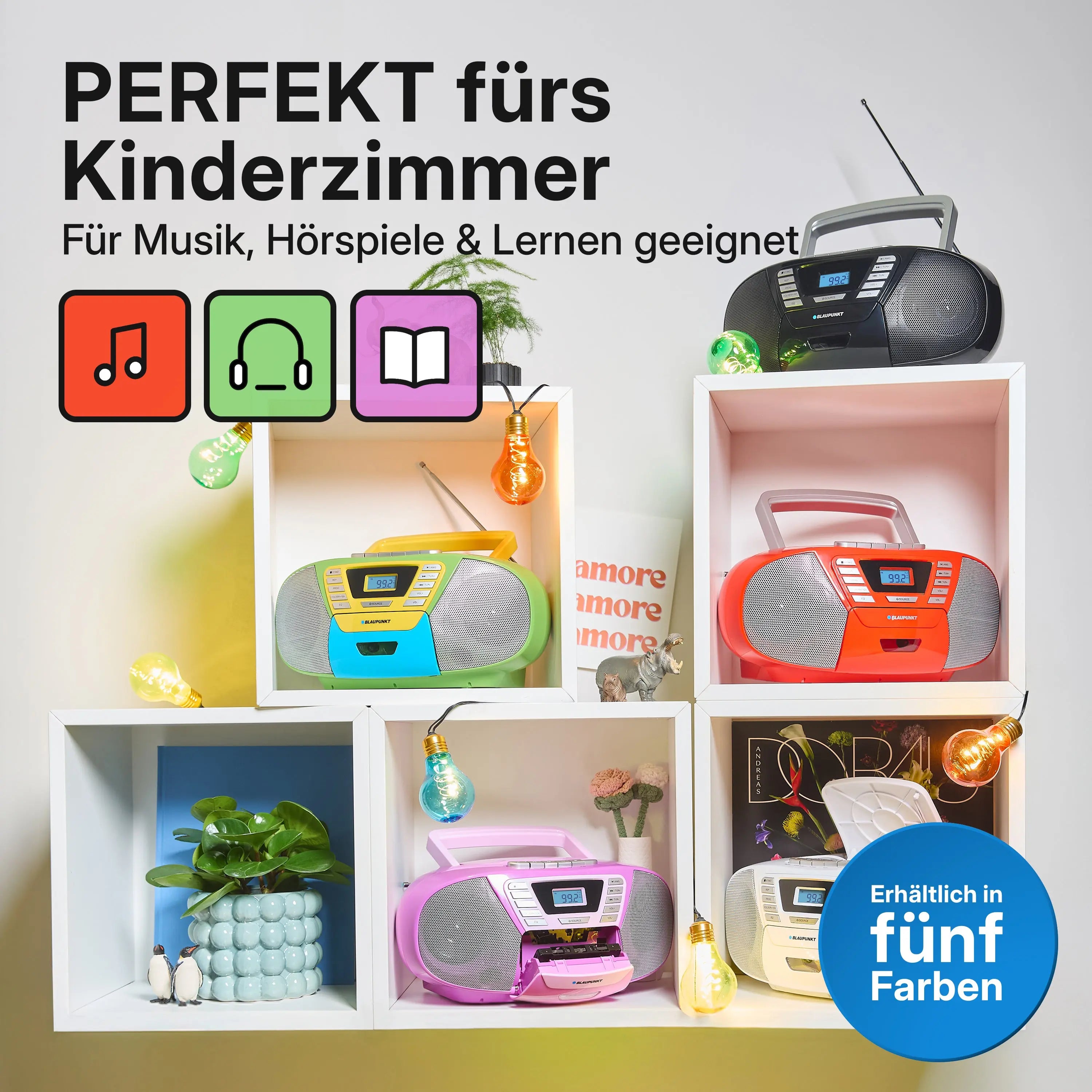 BOOMBOX MIT CD PLAYER FÜR KINDER | B 120 Violett | Blaupunkt   