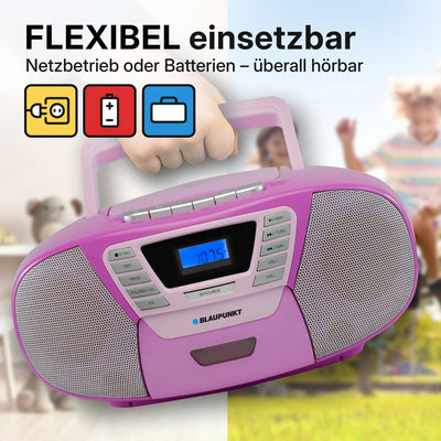 BOOMBOX MIT CD PLAYER FÜR KINDER | B 120 Violett | Blaupunkt   