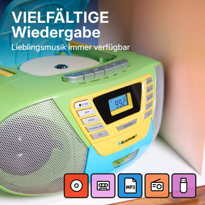 BOOMBOX MIT CD PLAYER FÜR KINDER | B 120 Multi Color Blaupunkt   