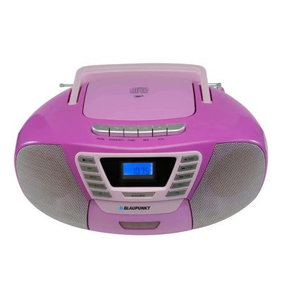 violet Blaupunkt B 120 boombox mit CD player für kinder mit bluetooth, kassettendeck und radio