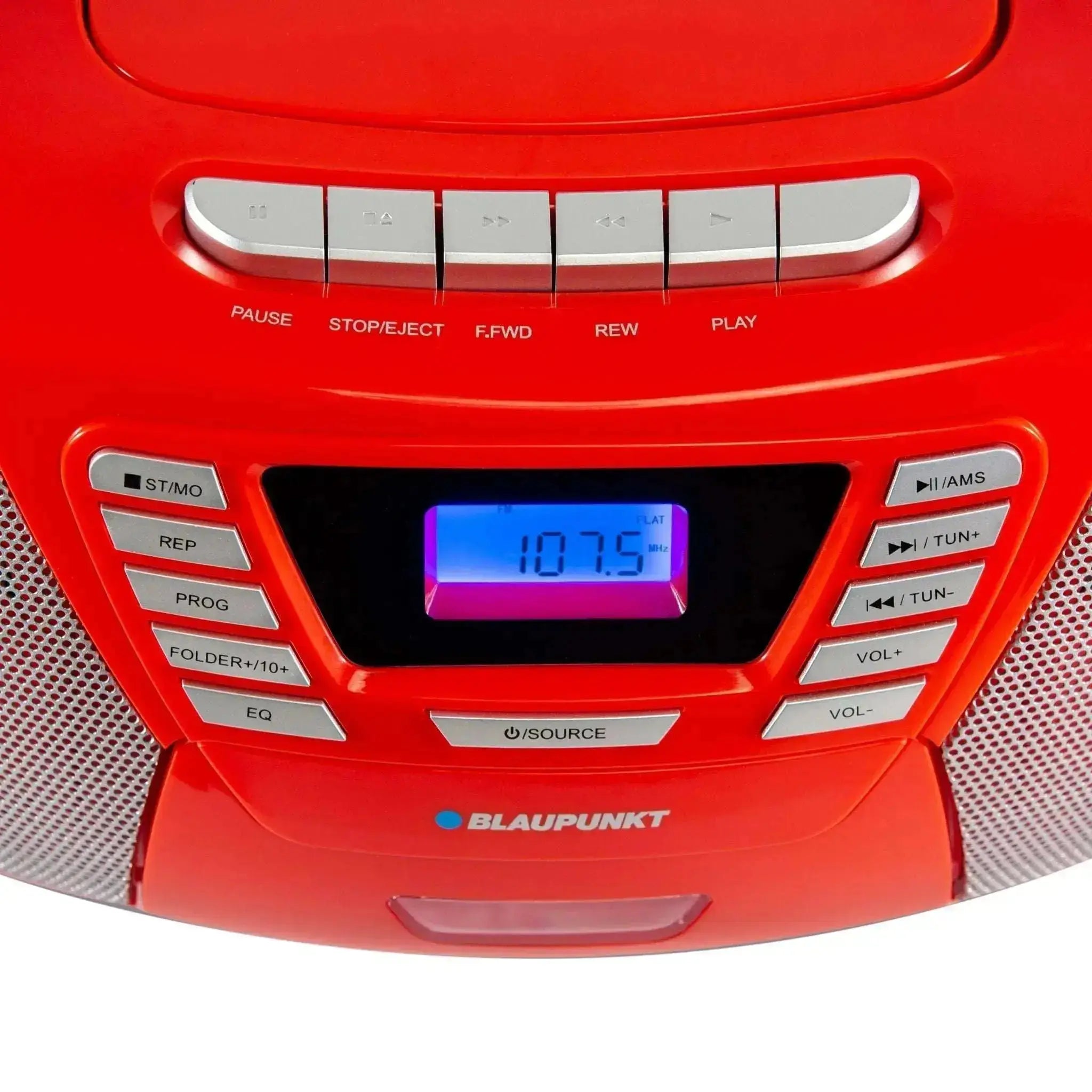 Blaupunkt B 120 red boombox with CD player and digital display for kids
