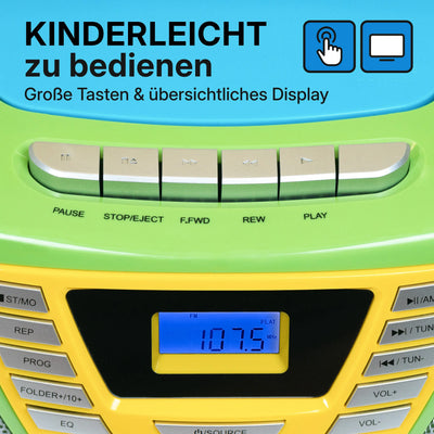 BOOMBOX MIT CD PLAYER FÜR KINDER | B 120 Multi Color Blaupunkt   
