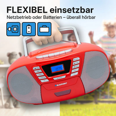BOOMBOX MIT CD PLAYER FÜR KINDER | B 120 Red | Blaupunkt   