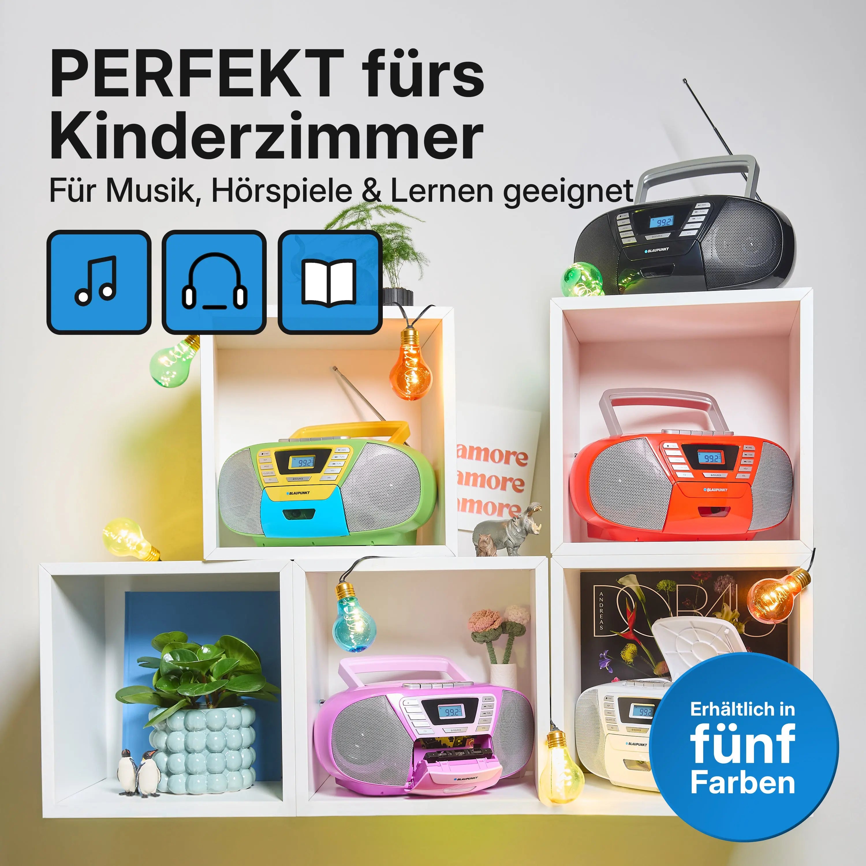 BOOMBOX MIT CD PLAYER FÜR KINDER | B 120 Black | Blaupunkt   