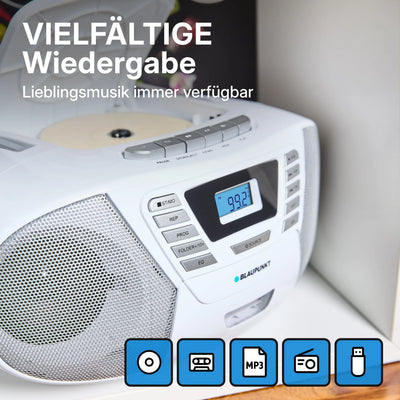 BOOMBOX MIT CD PLAYER FÜR KINDER | B 120 White | Blaupunkt   