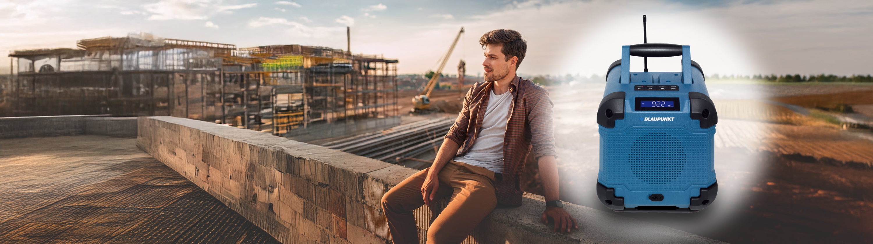 Moodbild Banner - BSR 40 - Das robuste Baustellenradio