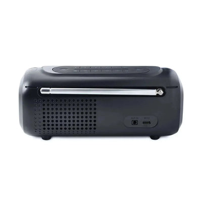 Schwarzes DAB Radio Bluetooth BTR 100 mit UKW, AUX-Eingang und IPX6 wasserfestem Gehäuse