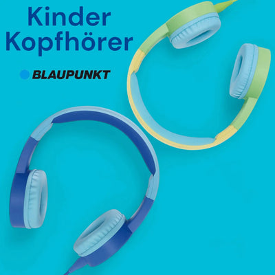 Blaupunkt Kids Kopfhörer KKH 10 blau mit KidsSafe-Technologie und Lautstärkebegrenzung für sicheres Kinderhörerlebnis