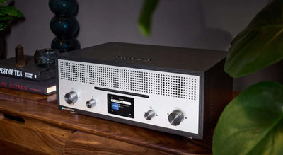 Blaupunkt MILANO schwarz Internetradio mit CD und Retro-Holzgehäuse, Aluminiumfront und Bluetooth-Funktion