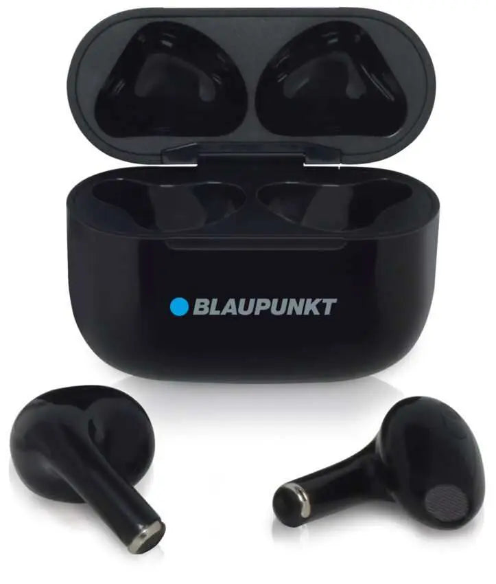 Blaupunkt TWS 25 Bluetooth Kopfhörer In Ear mit Ladecase und Touch-Steuerung, schwarz