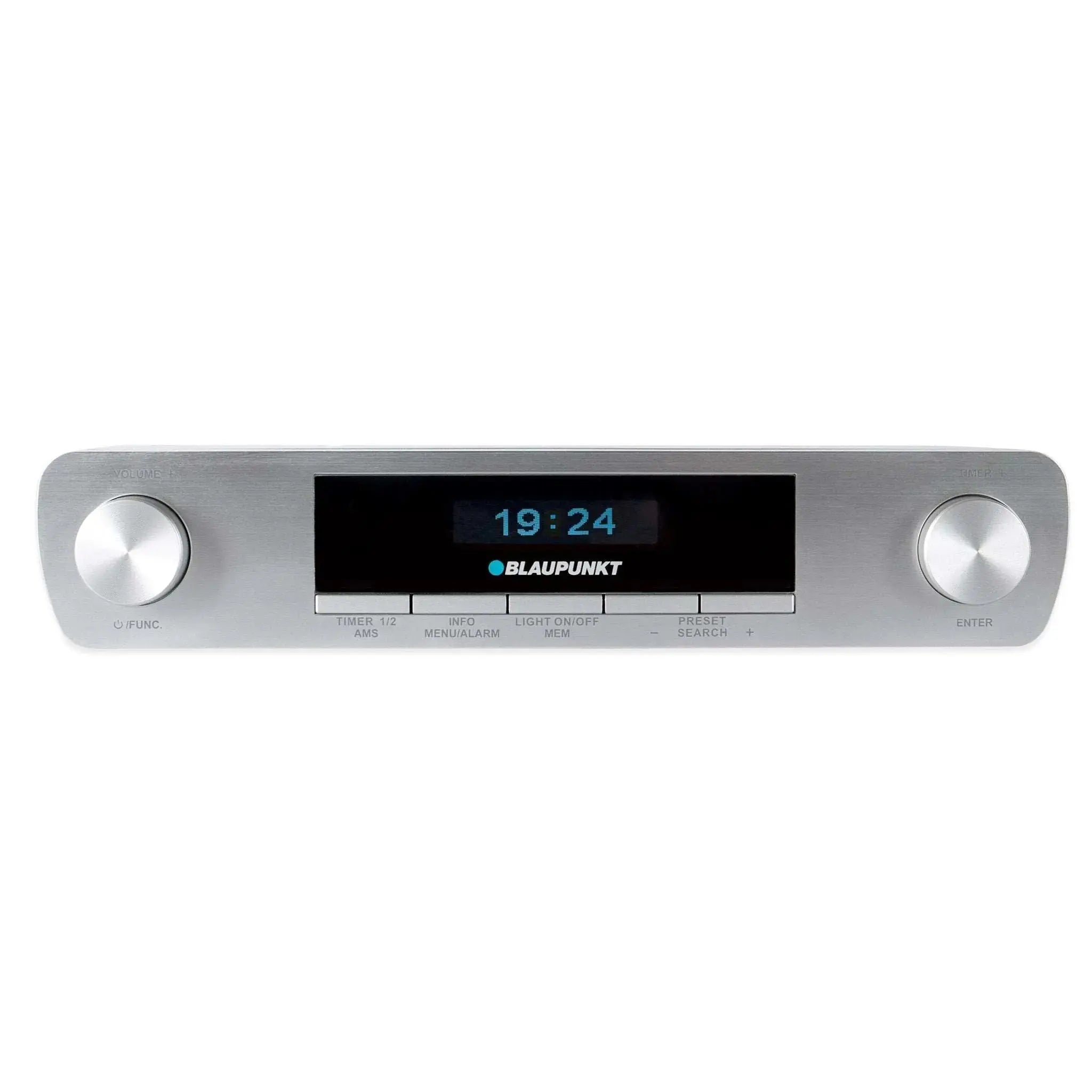 DAB+ Küchenradio Blaupunkt KRD 30 mit Bluetooth und LED-Beleuchtung, silberfarben, Küchenunterbauradio mit Timer und Weckfunktion