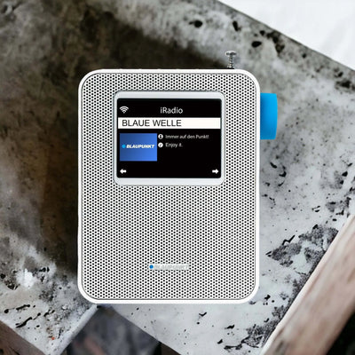 Steckdosen Internetradio PIB 100 WH mit Bluetooth, kompakt, Wi-Fi, Spotify Connect, 2-Watt Lautsprecher, dimmbares Farbdisplay