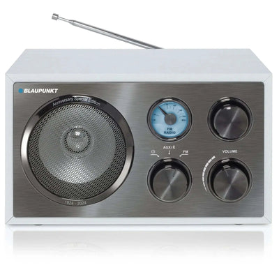 Nostalgieradio mit Bluetooth Blaupunkt RXN 180 in Anthrazit mit Aluminiumfront und Holzgehäuse