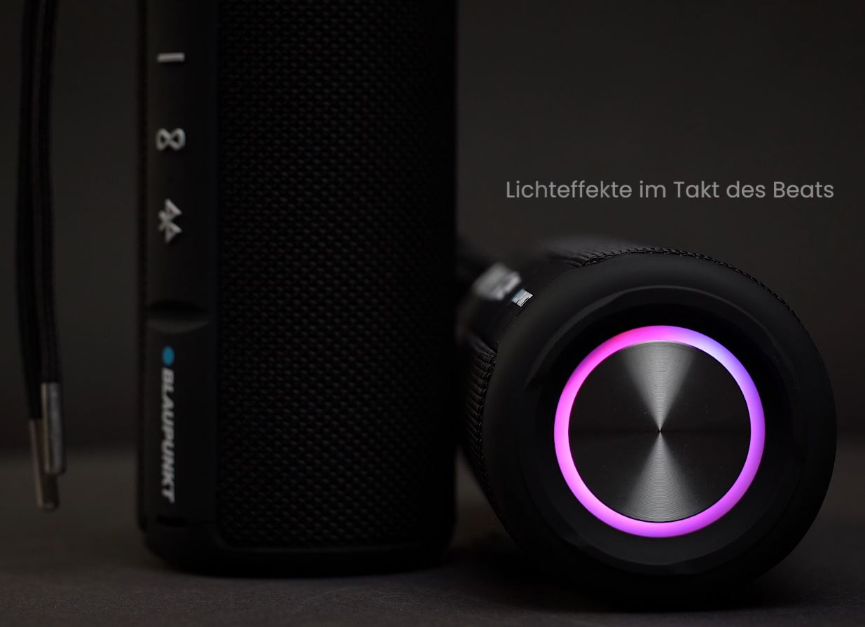 Technische Details - Nahaufnahme - Moodbild - Bluetooth Lautsprecher mit TWS BT 202