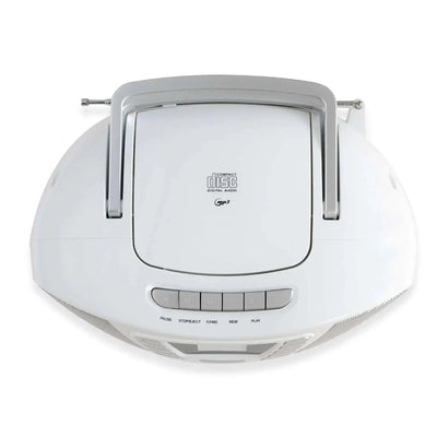 Weiße Boombox mit CD-Player, Bluetooth, Kassettendeck und USB-Anschluss für Kinder von Blaupunkt B 120