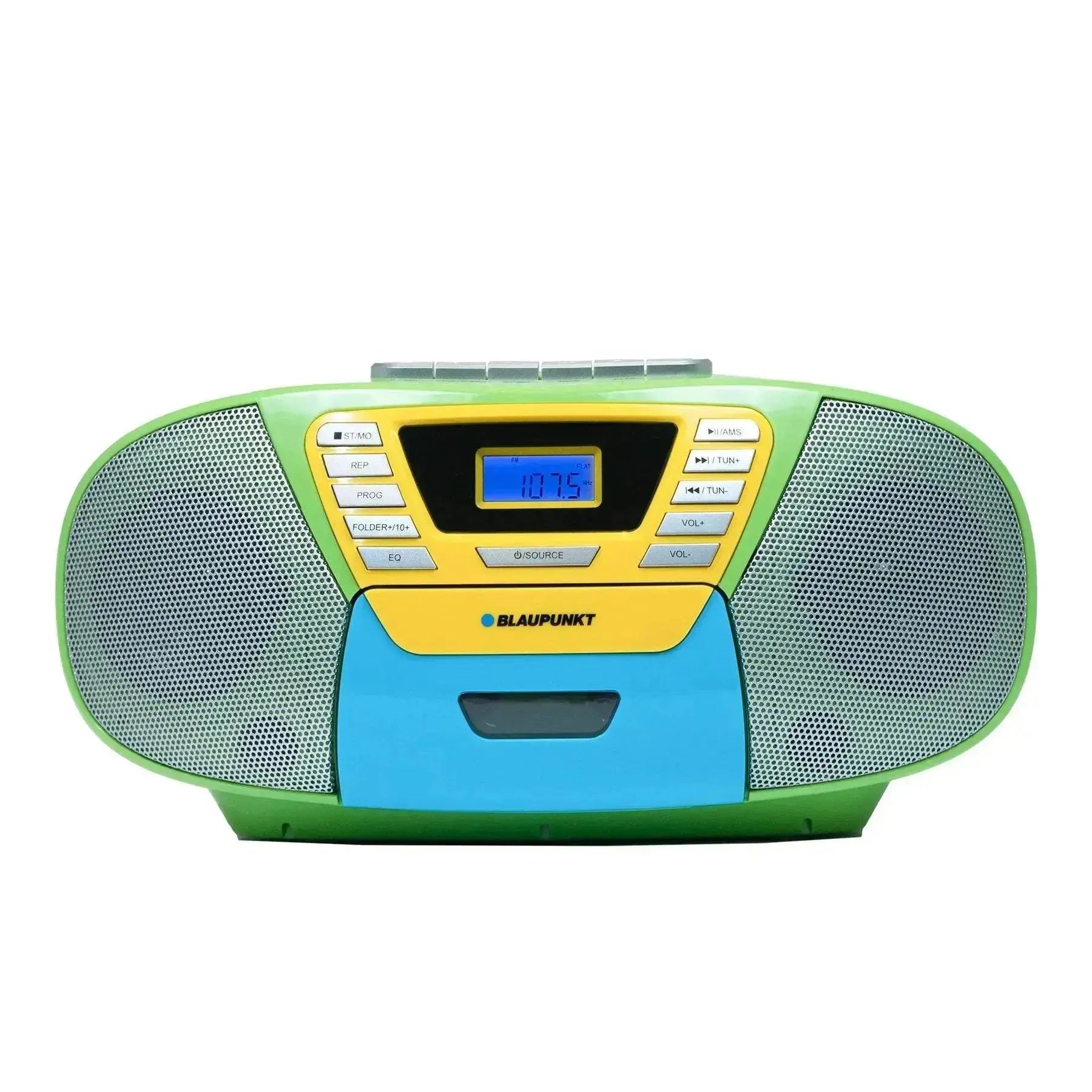 Blaupunkt B 120 bunte Boombox mit CD Player für Kinder, Bluetooth, Kassettendeck und Radio