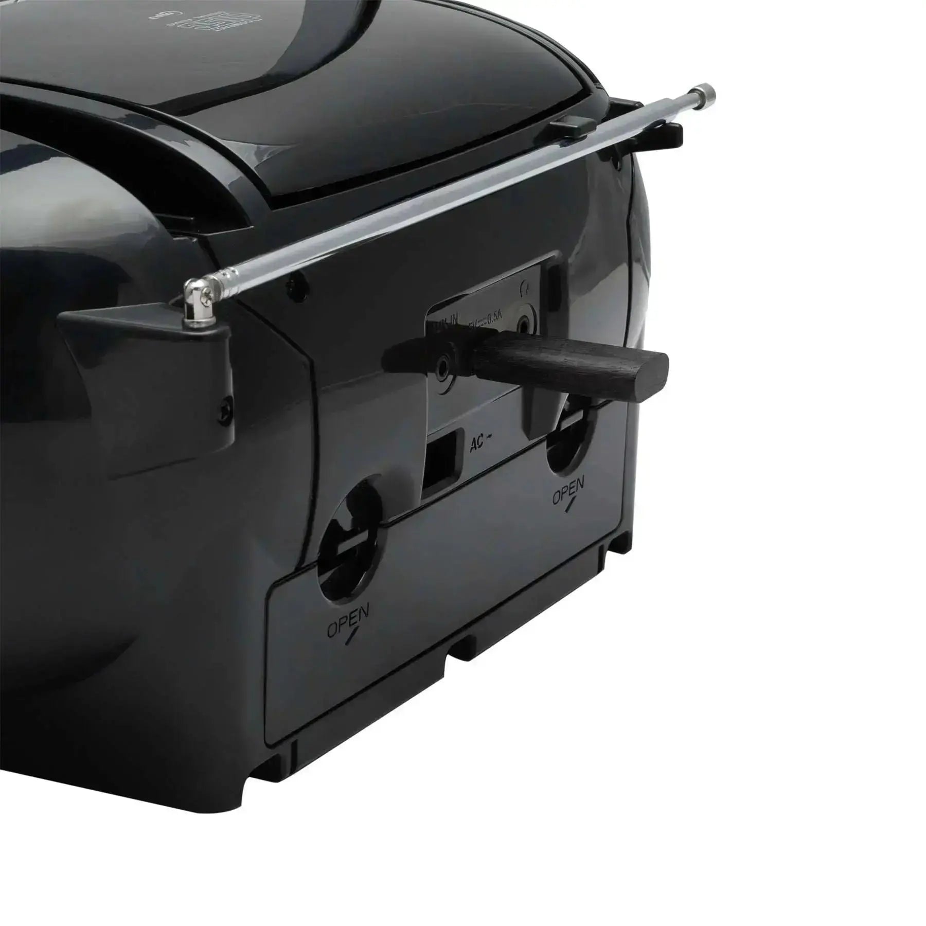 Schwarze Kinder Boombox Blaupunkt B 120 mit CD-Player, Bluetooth, Kassettendeck und Radio mit Antenne