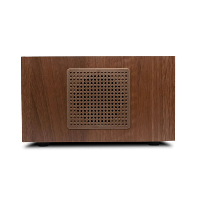 Nostalgieradio mit DAB+ und Bluetooth in Walnuss Holzoptik mit Aluminiumfront
